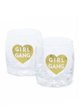 Shot Glass Set Of 4  “Girl Gang” Drinkware Bar